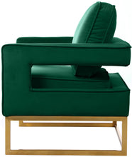 Load image into Gallery viewer, Noah Green Velvet Accent Chair