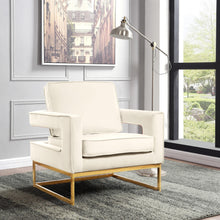 Load image into Gallery viewer, Noah Cream Velvet Accent Chair