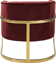 Load image into Gallery viewer, Carter Burgundy Velvet Accent Chair