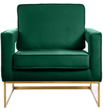 Load image into Gallery viewer, Noah Green Velvet Accent Chair