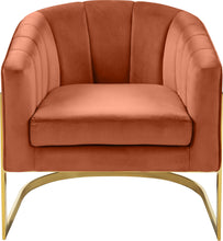 Load image into Gallery viewer, Carter Cognac Velvet Accent Chair