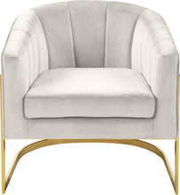 Load image into Gallery viewer, Carter Cream Velvet Accent Chair