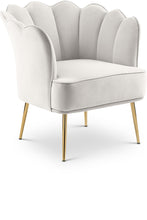 Load image into Gallery viewer, Jester Cream Velvet Accent Chair