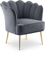 Load image into Gallery viewer, Jester Grey Velvet Accent Chair