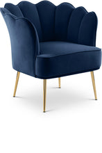 Load image into Gallery viewer, Jester Navy Velvet Accent Chair