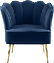 Load image into Gallery viewer, Jester Navy Velvet Accent Chair