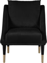Load image into Gallery viewer, Elegante Black Velvet Accent Chair