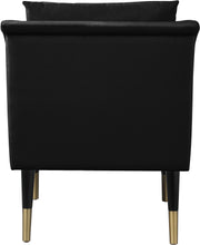 Load image into Gallery viewer, Elegante Black Velvet Accent Chair