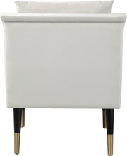 Load image into Gallery viewer, Elegante Cream Velvet Accent Chair