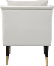 Load image into Gallery viewer, Elegante Cream Velvet Accent Chair