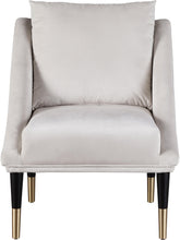 Load image into Gallery viewer, Elegante Cream Velvet Accent Chair