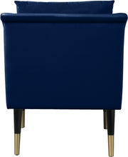 Load image into Gallery viewer, Elegante Navy Velvet Accent Chair
