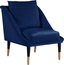 Load image into Gallery viewer, Elegante Navy Velvet Accent Chair