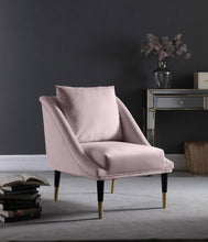 Load image into Gallery viewer, Elegante Pink Velvet Accent Chair