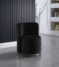 Load image into Gallery viewer, Rotunda Black Velvet Accent Chair