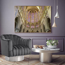 Load image into Gallery viewer, Farrah Grey Velvet Accent Chair