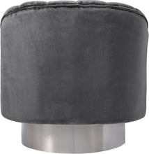Load image into Gallery viewer, Farrah Grey Velvet Accent Chair