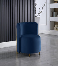 Load image into Gallery viewer, Rotunda Navy Velvet Accent Chair