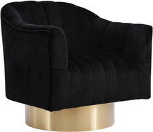 Load image into Gallery viewer, Farrah Black Velvet Accent Chair