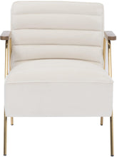 Load image into Gallery viewer, Woodford Cream Velvet Accent Chair