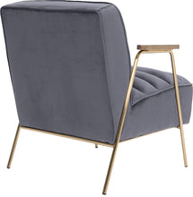 Load image into Gallery viewer, Woodford Grey Velvet Accent Chair