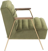 Load image into Gallery viewer, Woodford Olive Velvet Accent Chair