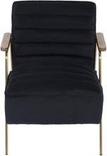 Load image into Gallery viewer, Woodford Black Velvet Accent Chair