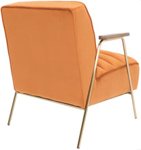 Load image into Gallery viewer, Woodford Orange Velvet Accent Chair