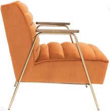 Load image into Gallery viewer, Woodford Orange Velvet Accent Chair