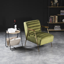 Load image into Gallery viewer, Woodford Olive Velvet Accent Chair