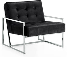 Load image into Gallery viewer, Alexis Black Velvet Accent Chair