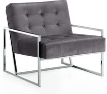 Load image into Gallery viewer, Alexis Grey Velvet Accent Chair