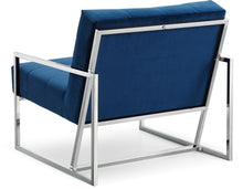 Load image into Gallery viewer, Alexis Navy Velvet Accent Chair