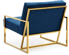Load image into Gallery viewer, Pierre Navy Velvet Accent Chair