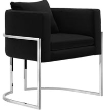 Load image into Gallery viewer, Pippa Black Velvet Accent Chair