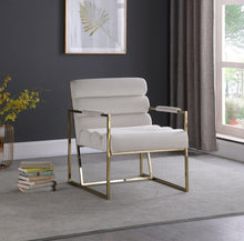 Load image into Gallery viewer, Wayne Cream Velvet Accent Chair