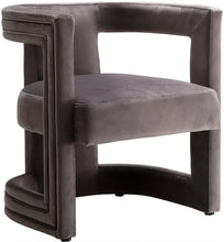 Load image into Gallery viewer, Blair Grey Velvet Accent Chair