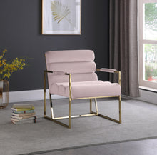 Load image into Gallery viewer, Wayne Pink Velvet Accent Chair