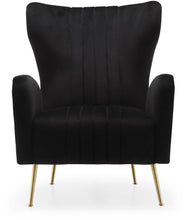 Load image into Gallery viewer, Opera Black Velvet Accent Chair