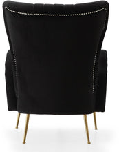 Load image into Gallery viewer, Opera Black Velvet Accent Chair