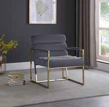 Load image into Gallery viewer, Wayne Grey Velvet Accent Chair