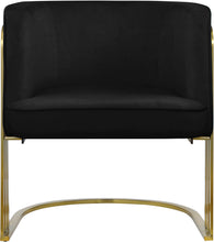 Load image into Gallery viewer, Rays Black Velvet Accent Chair