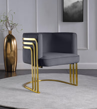 Load image into Gallery viewer, Rays Grey Velvet Accent Chair