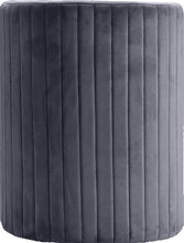 Load image into Gallery viewer, Selena Grey Velvet Accent Chair and Ottoman Set