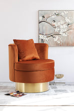 Load image into Gallery viewer, Kendra Cognac Velvet Accent Chair