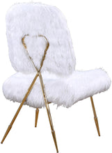 Load image into Gallery viewer, Magnolia White Faux Fur Accent Chair