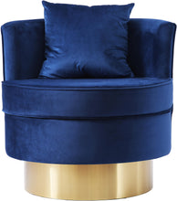 Load image into Gallery viewer, Kendra Navy Velvet Accent Chair