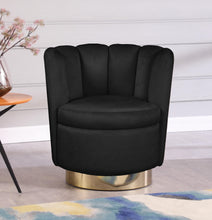 Load image into Gallery viewer, Lily Black Velvet Accent Chair