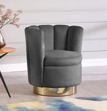 Load image into Gallery viewer, Lily Grey Velvet Accent Chair
