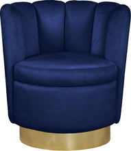 Load image into Gallery viewer, Lily Navy Velvet Accent Chair